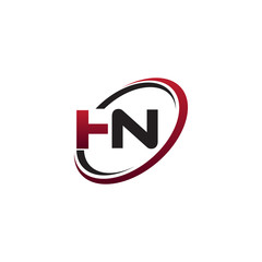 Modern Initial Logo Circle HN