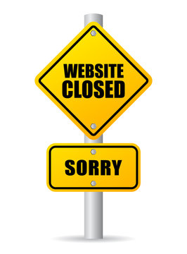 Website closed sign