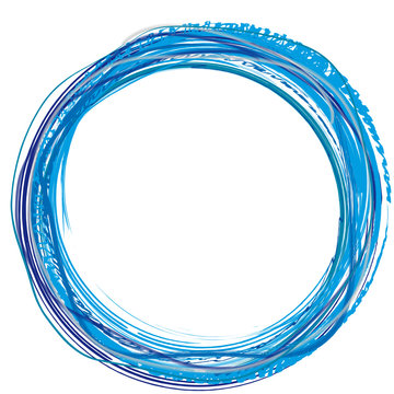 runder Rahmen blau Kreis
