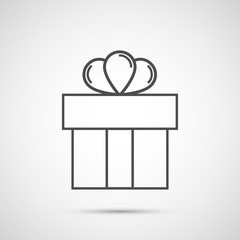 Icon Christmas gift box for holiday season