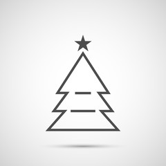 Icon Christmas tree for holiday season