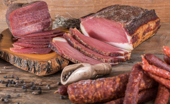 Smoked meats and sausages