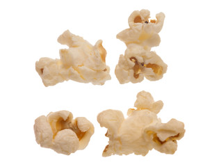 four pieces of popcorn