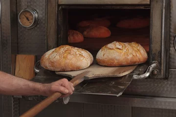 Fotobehang Brood Two fresh loaves of bread  © ISO101