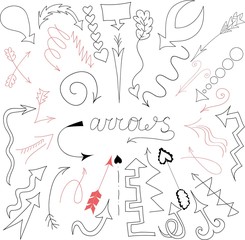 Doodle vector arrows