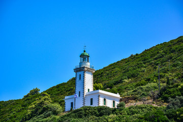 Fototapeta na wymiar Lighthouse on Skopelos island, Sporade, Greece
