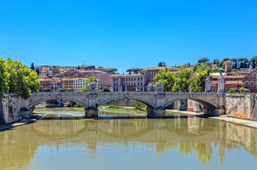 Rome. Views of the Ponte Vittorio Emanuele