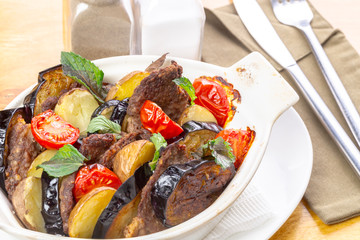 Grilled vegetables salad