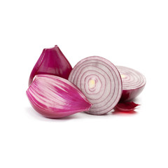 Natural organic farmers vegetables. lilac onion sliced close-up