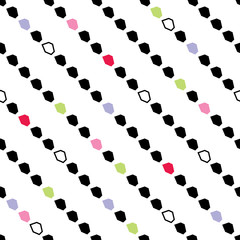 Seamless decorative vector background with abstract figures