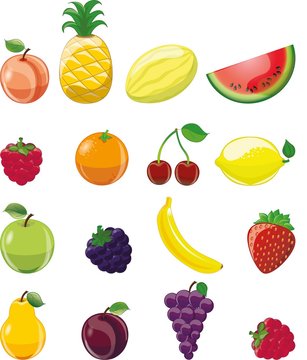 Cartoon fruits 