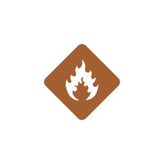 Icon Warning flames.