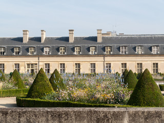 Garden near main entrance Les Invalides. Paris, France