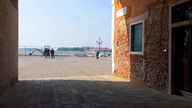 VENICE Tourist pov walk to Venice narrow 