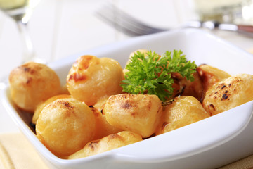 Cheese coated potatoes