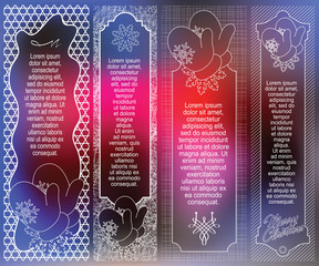 Celebratory background with symbols of Christmas and New Year