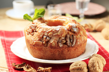 Pound cake with nuts