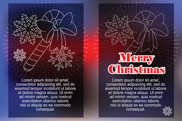 Fototapeta na wymiar Celebratory background with symbols of Christmas and New Year