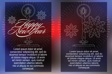 Fototapeta na wymiar Celebratory background with symbols of Christmas and New Year