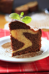 Slice of marble cake