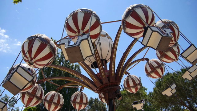 SLOW  MOTION: Spinning carousel