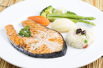 Grilled Salmon steak
