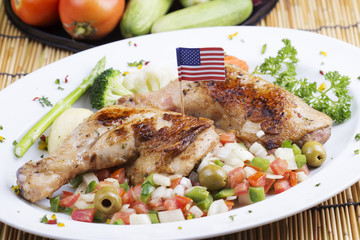 Grilled chicken steak