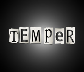 Temper concept.