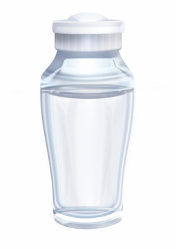 Glasflasche, Wasserflasche freigestellt