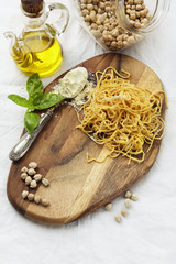 Whole Wheat Fresh Homemade Pasta, made from Chick-pea flour