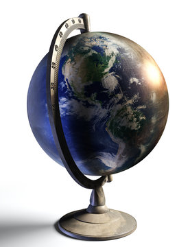 earth desktop metal globe show american continent
