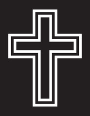 Cross vector icon
