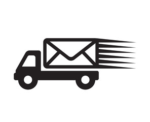 Fast delivery truck vector illustration