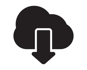 Cloud computing download icon