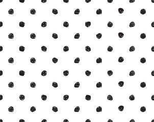 Hand drawn seamless dot pattern