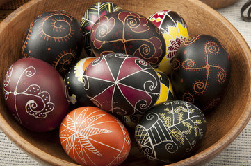 Beautiful Easter eggs painted handmade