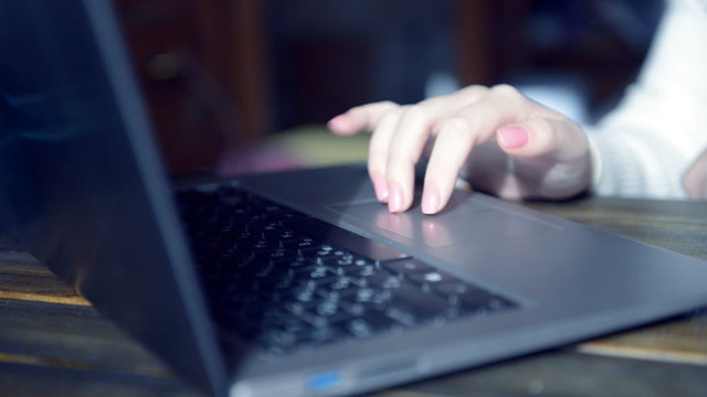 Woman hands typing on a computer keyboard
