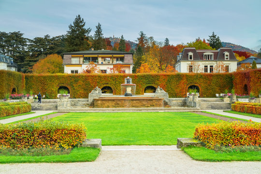 Rose Park in the fall. Baden Baden. Germany.