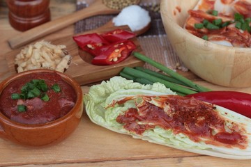 Kimchi of korean food traditional.