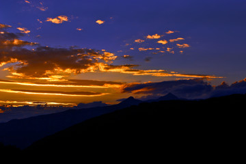 Colorful clouds after the sunset 