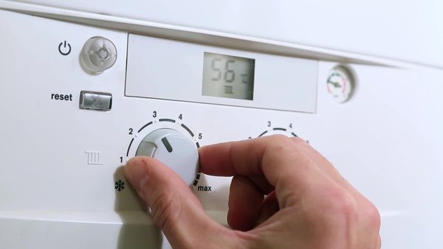 turn on the house gas heating boiler