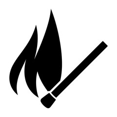 Fire match vector icon
