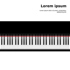 Fototapeta premium black and white piano template