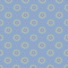 Simple seamless minimalistic floral winter pattern