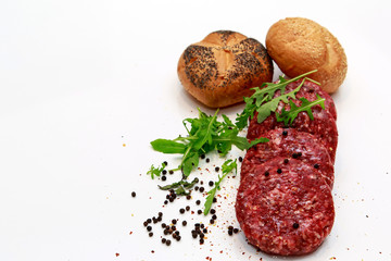 Ingredients for cheeseburgers