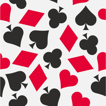 Cards Symbols Seamless Pattern