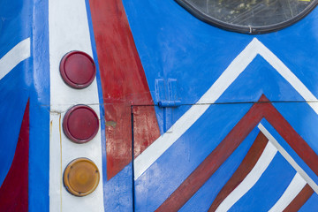 break light of a vintage bus