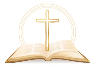 Obraz premium Bible and Cross