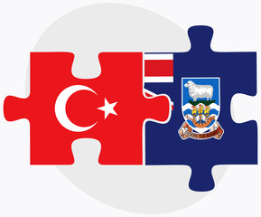 Turkey and Falkland Islands Flags