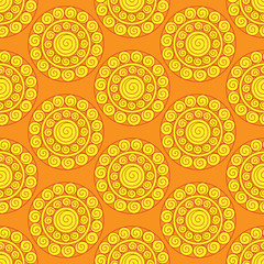 Retro  seamless pattern with suns. Retro seamless patterns set.